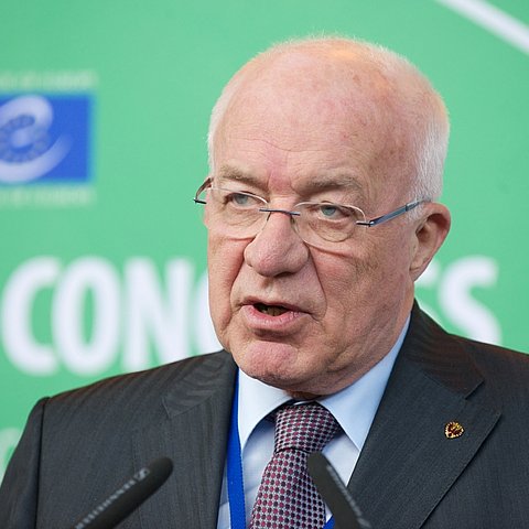 Kongresspräsident Herwig van Staa (Europarat/Abdruck honorarfrei)