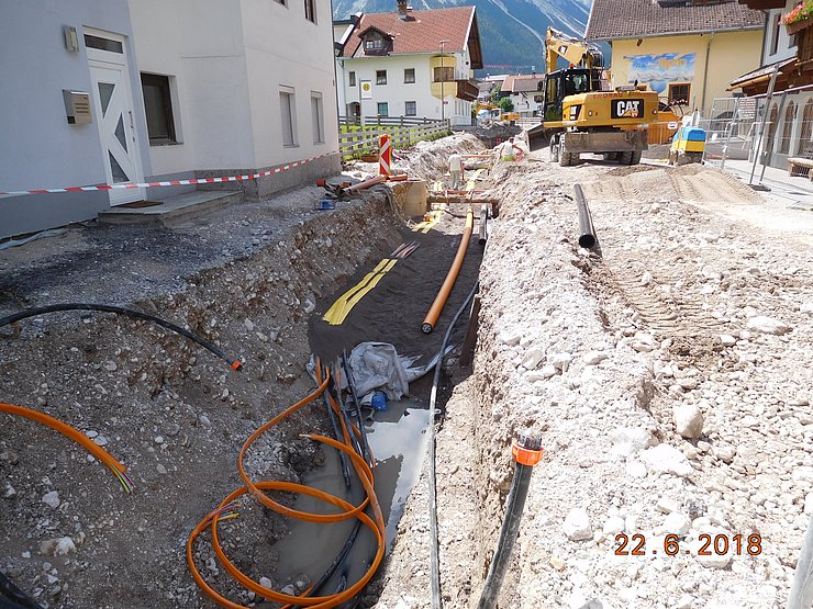 Bauabschnitt 2: Leitungsbau Blickrichtung Süden