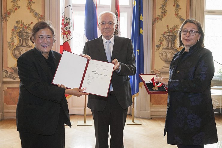 v.l. Prinzessin Sirindhorn, LTP van Staa und Landesrätin Baur