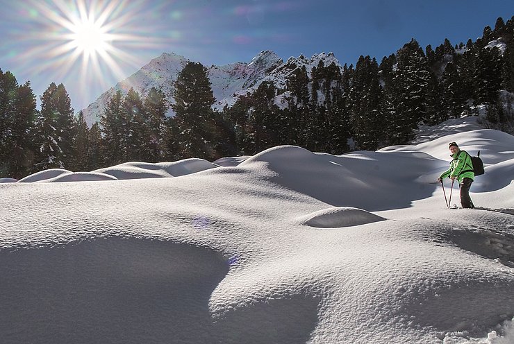 Schneeschuhwanderer