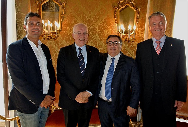 v.l. Davide Bendinelli, Herwig van Staa, Clodovaldo Ruffato, Rudi Federspiel