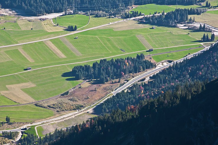 Blick auf neue Umfahrung