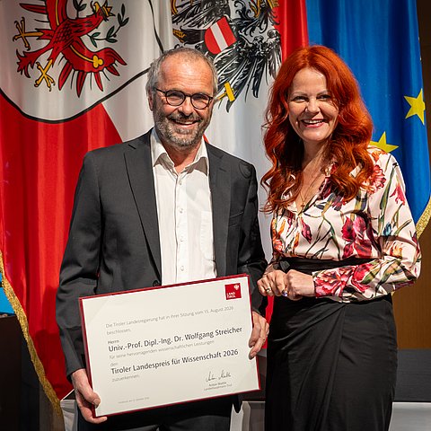 � Land Tirol/Neuner Wolfgang Streicher erhält Landespreis für Wissenschaft 2026