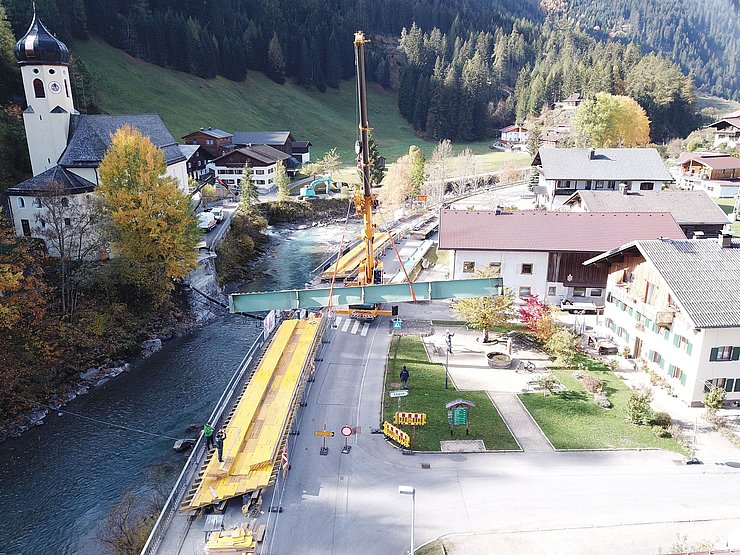 Abbruch der alten Brücke am 18 und 19.10.2018