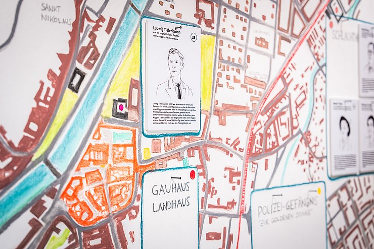 Ein interaktiver Stadtplan Innsbrucks – hier lassen sich Leokadias Stationen in der Landeshauptstadt nachverfolgen.