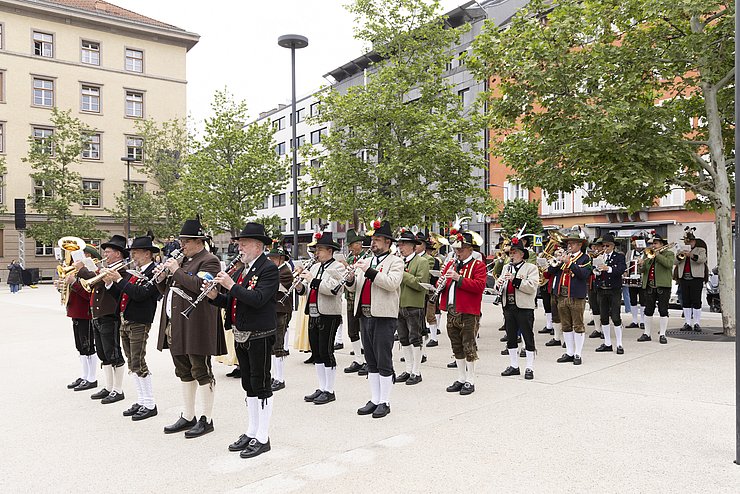… und die MusikantInnen der Bürgermeistermusikkapelle.