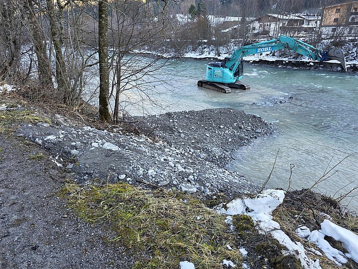 Herstellung einer Kurzbuhne