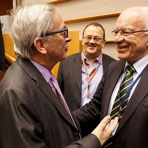 v.l. Kommissionspräsident Juncker, AdR-Vizepräsident van Staa
