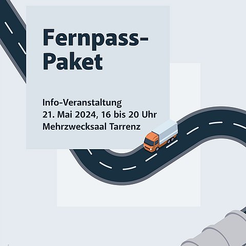 Sujet mit Datum, Uhrzeit und Ort der Info-Veranstaltung