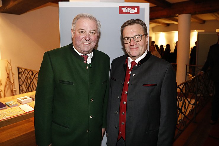 Zwei Landeshauptleute beim Kitzbühel-Empfang im Kitzhof: LH Günther Platter und Steiermarks LH Hermann Schützenhöfer. 