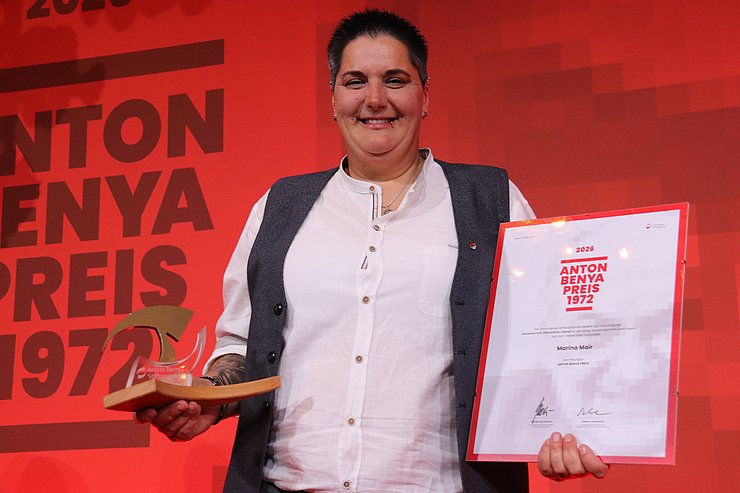 © ÖGB/Markus Morianz Mair mit Preis in der Hand