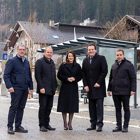 AUT, Matrei in Osttirol, Lokalaugenschein Busterminal Huben