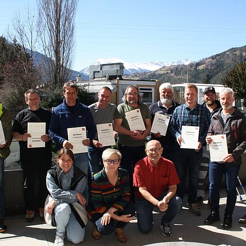 Gruppenfoto Ausbildungskurs "Fachkundige Person"