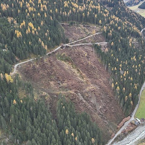Beispiel Neustift - Oberberg heute nach den Aufräumarbeiten. 
