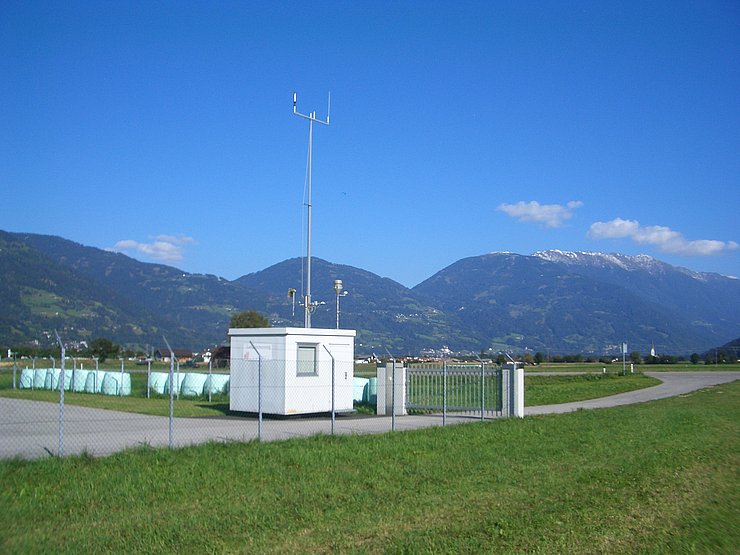 Messstelle Lienz / Tiefbrunnen Blickrichtung Osten