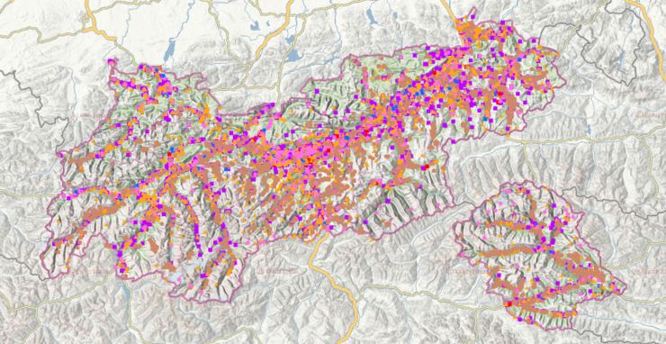 Screenshot Kunstkataster Tirol