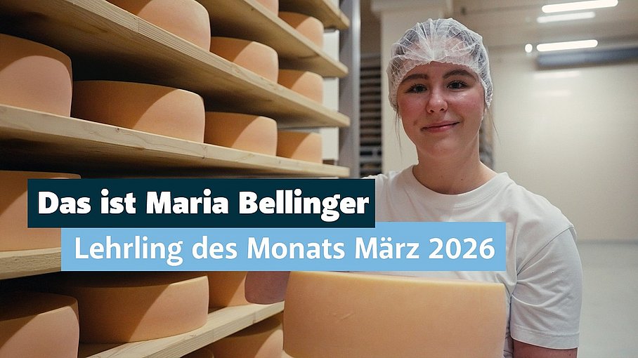 © Land Tirol/Järvinen Lehrling des Monats März 2026: Maria Bellinger | Milchtechnologie bei Berglandmilch