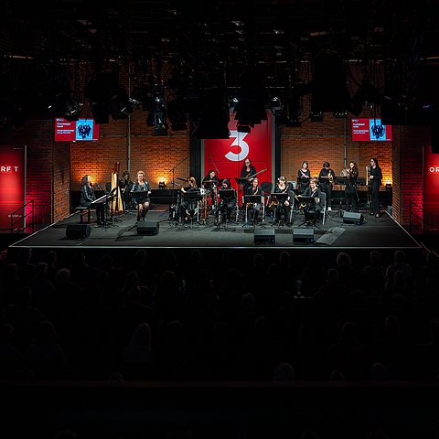 Musikerinnen des Frauen-Jazz-Orchesters