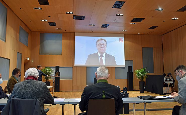 LH Günther Platter meldete sich bei der Generalversammlung per Videobotschaft zu Wort.