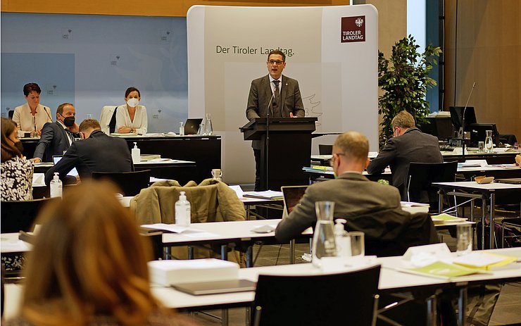 Bundesratspräsident Peter Raggl stellte heute im Landtag die Schwerpunkte seiner Präsidentschaft vor.