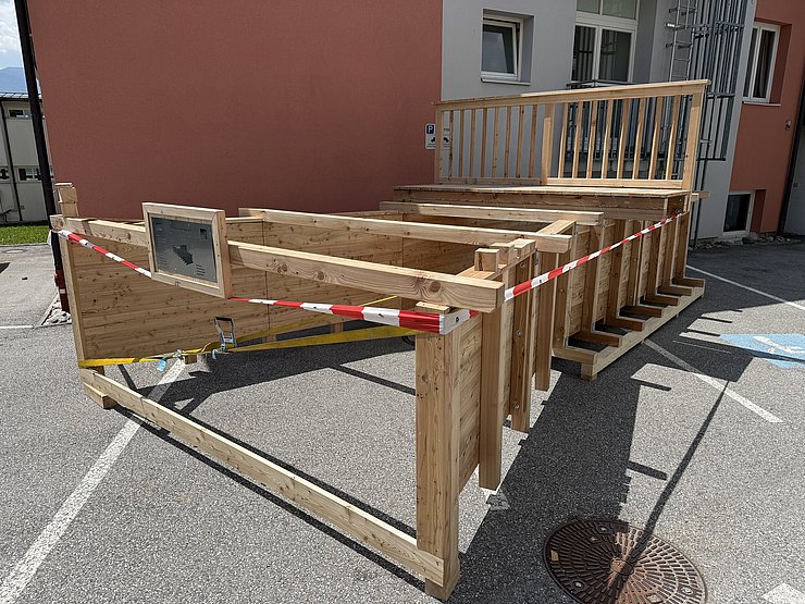 Wassergerinne aus Holz