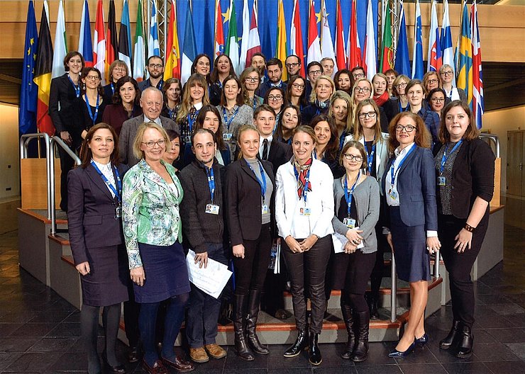 Gruppenfoto der TeilnehmerInnen am Erasmus-Programm 