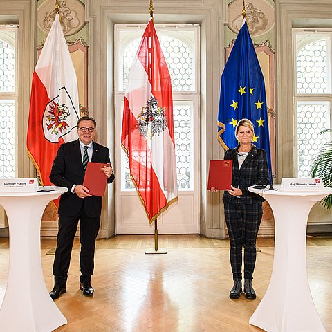 LH Günther Platter, BMin Klaudia Tanner