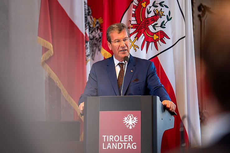 © Tiroler Landtag/Christanell In seiner Antrittsrede betonte Jakob Wolf die Bedeutung eines gelebten Miteinanders im Landesparlament.