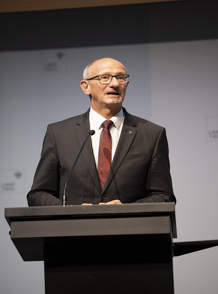 © Land Tirol / Mario Webhofer Festakt Verleihung Tiroler Sportehrenzeichen 24. September 2024 - Ansprache LH Anton Mattle