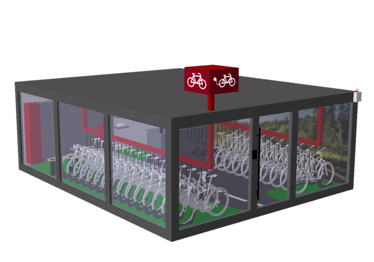 Visualisierung der Bikeverleihboxen 
