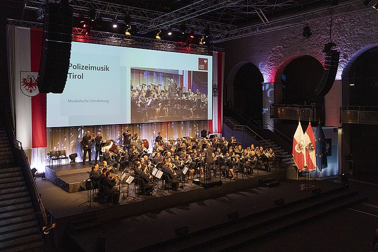 Die Polizeimusik Tirol sorgte für die musikalische Umrahmung.