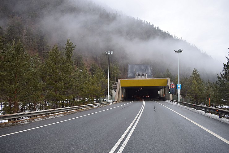 Das Südportal des Lermooser Tunnels