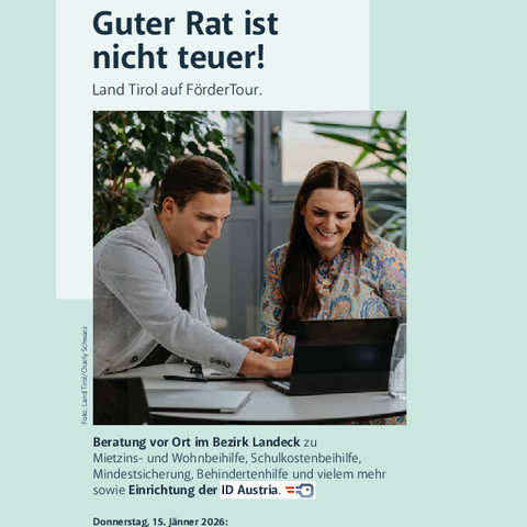 Plakat FörderTour Bezirk Landeck