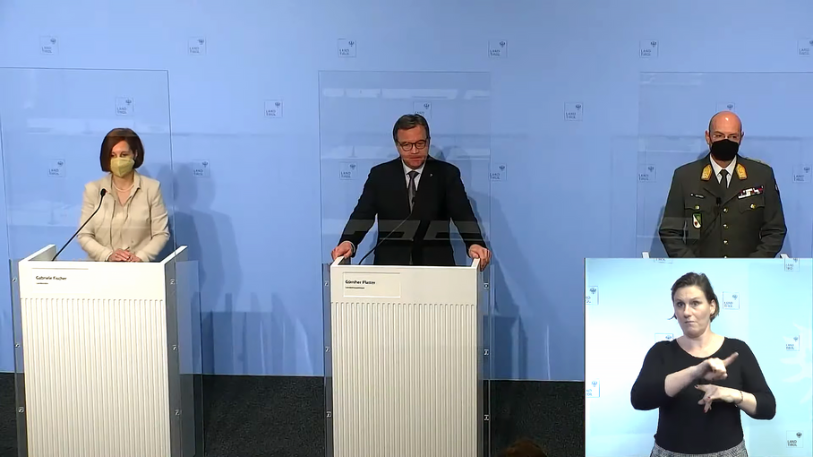 © Land Tirol / Skamen Aktuelles aus der Regierungssitzung nach Gesprächen zur Ukraine-Krise
