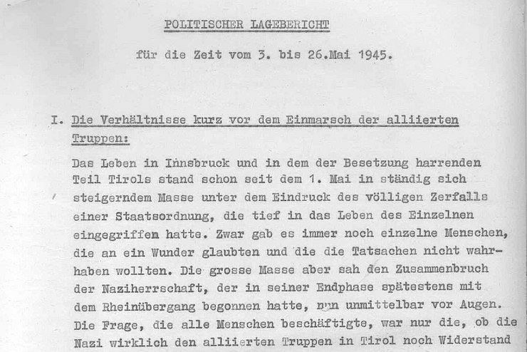Lagebericht 1945