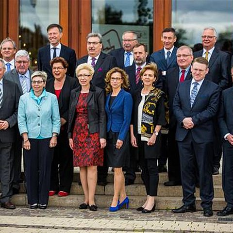 Gruppenfoto der LandtagspräsidentInnen von Deutschland, Österreich und Südtirol