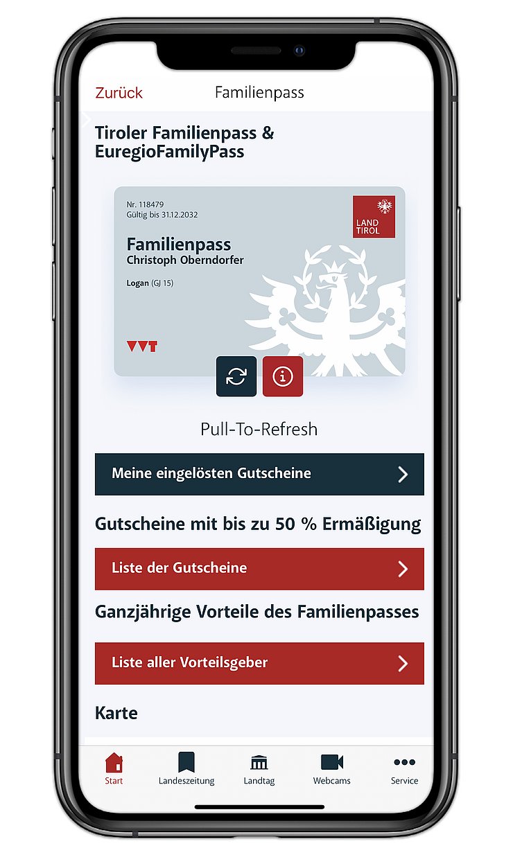 LRin Astrid Mair und LR Mario Gerber: "Das neue Update bringt noch mehr Benutzerfreundlichkeit für die Handhabung des Tiroler Familienpasses am Handy." 