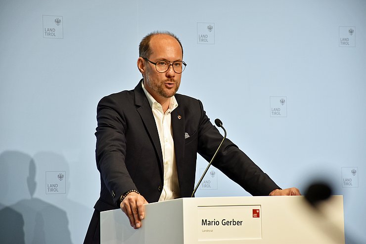 Landesrat Gerber am Rednerpult