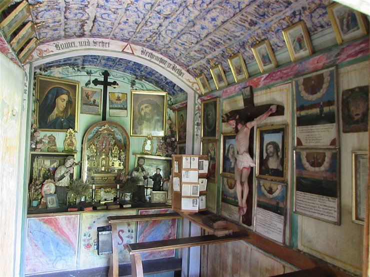 Blick in die Kapelle des "Bergbauernmuseums"
