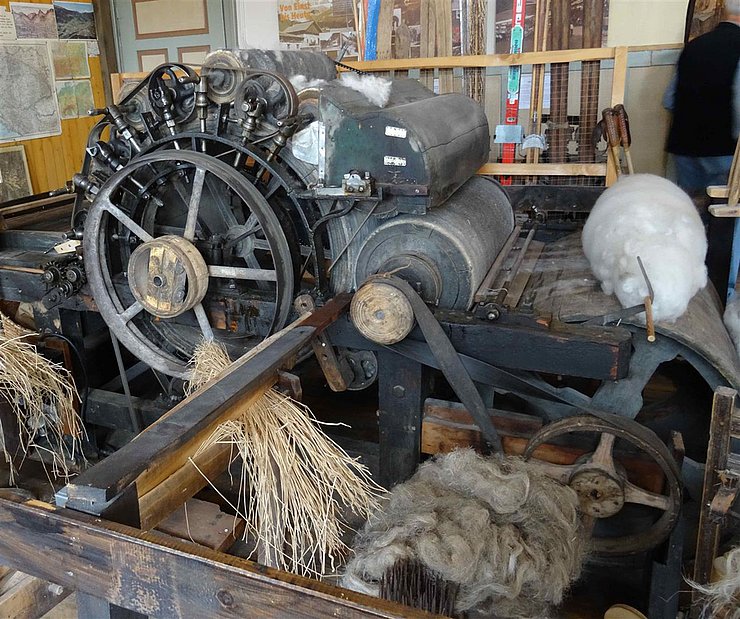 Wollkartatsche im "Heimatmuseum" in "Kals"