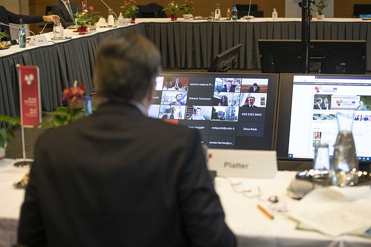 Die Delegationen der Euregio-Länder besprachen sich per Videokonferenz.