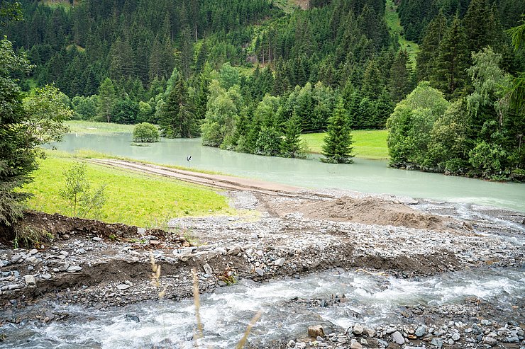 © Land Tirol/Hörmann Fluss über Ufer getreten