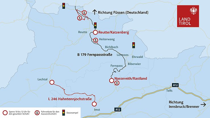 Grafik Sperre Fernpassstraße und Hahntennjochstraße