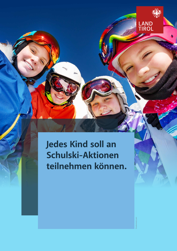 Kinder in Skimontur zu sehen auf Kampagnensujet