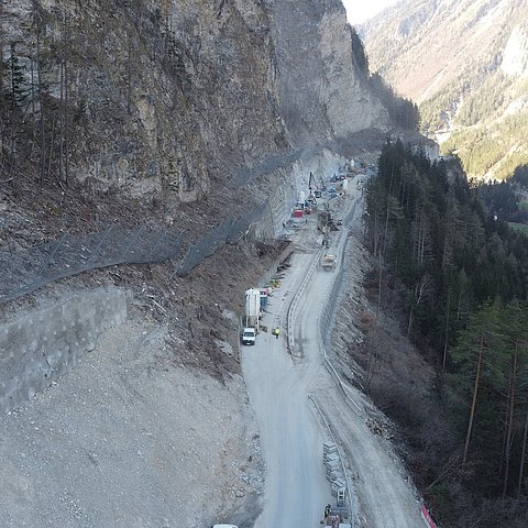 Luftaufnahme Baustelle Kanzelgalerie