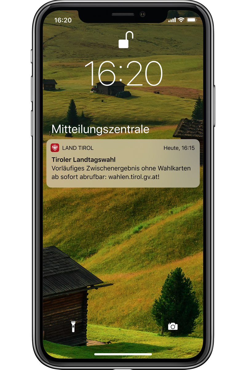 Push Nachrichten Land Tirol